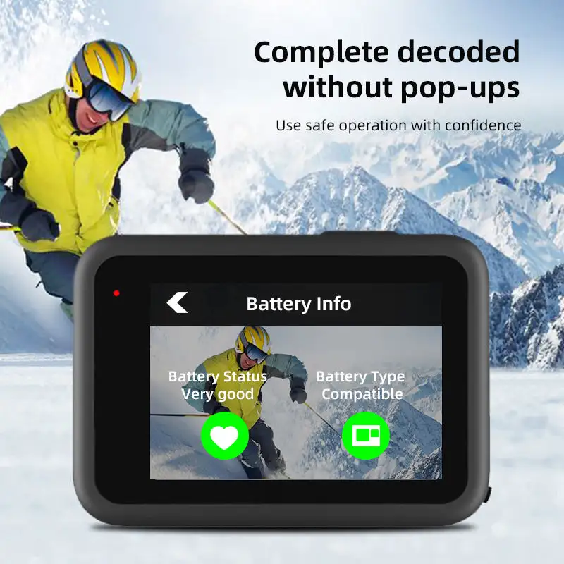 Полностью декодированная замена аккумулятора питания для камер GoPro с надежной производительностью и защитой безопасности.