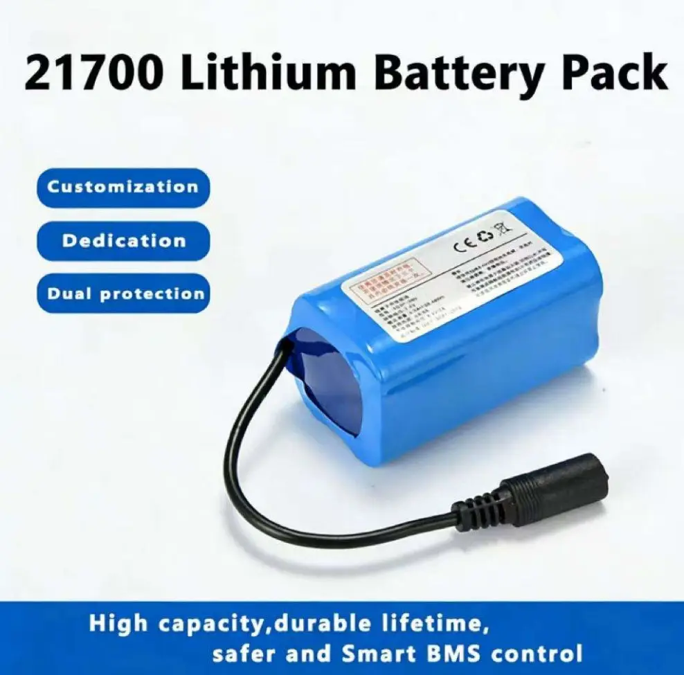 7.4V 10000mAh 21700 литий-ионный аккумуляторный блок 2S2P для рыболовных приманочных лодок