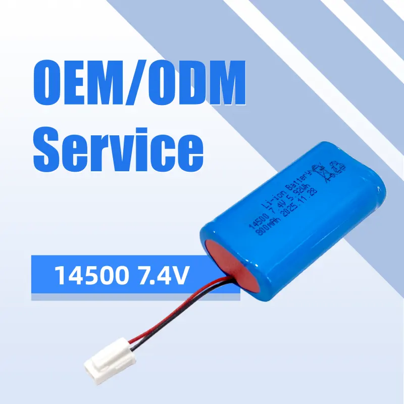 14500 Lithium Battery Pack with 2S PCM Protection Circuit