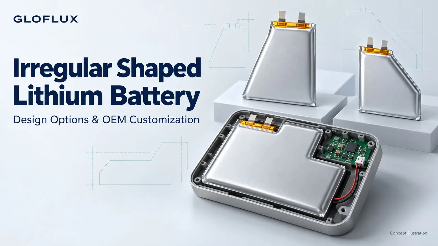 Irregular Shaped Lithium Battery